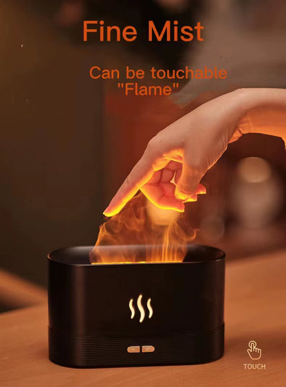 Flame Air Upgraded Scent for Essential Oils,Ultrasonic Aromatherapy,Fire Mist with 2 Brightness for Room Home Office Diffuser