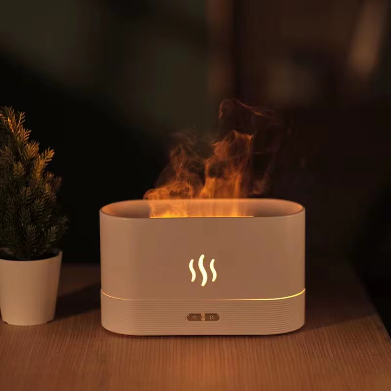 Flame Air Upgraded Scent for Essential Oils,Ultrasonic Aromatherapy,Fire Mist with 2 Brightness for Room Home Office Diffuser