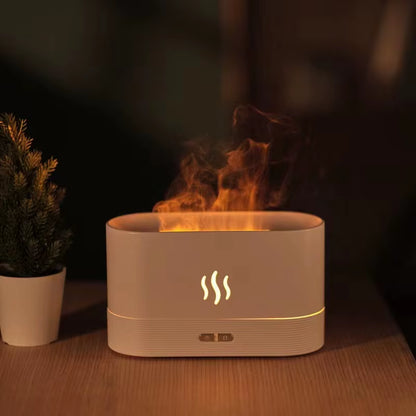 Flame Air Upgraded Scent for Essential Oils,Ultrasonic Aromatherapy,Fire Mist with 2 Brightness for Room Home Office Diffuser